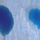 The meltwater lake before and after the draining